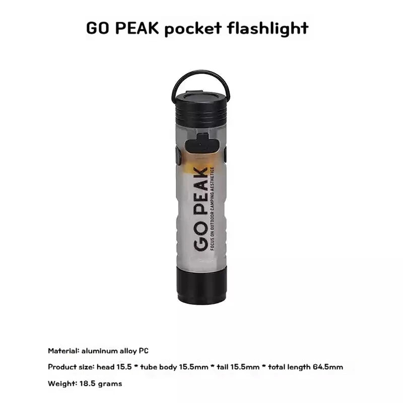 Gopeak Pocket Mini Flashlight Outdoor Key Clip Cap Ambient Led Long Endurance Disaster Relief Emergency 5050 Small Light