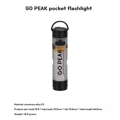 Gopeak Pocket Mini Flashlight Outdoor Key Clip Cap Ambient Led Long Endurance Disaster Relief Emergency 5050 Small Light