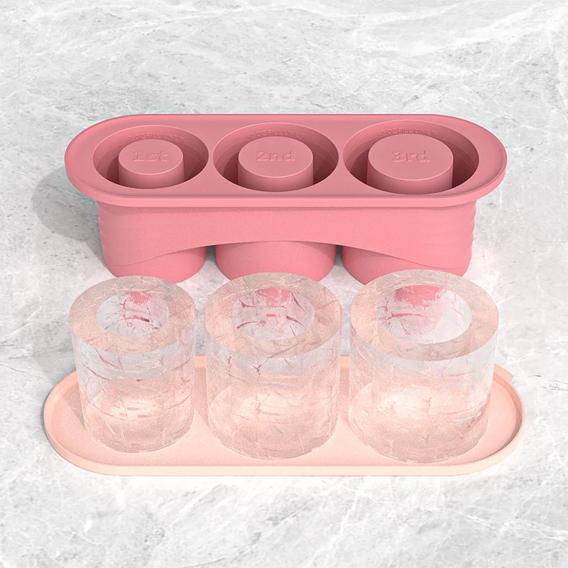 Ice Cube Tray for ST Cup Tumbler Cup , Cylinder-Shaped Silicone Ice Mold with Lid , Stanley Cup Accessories