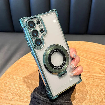 Luxury Clear Shockproof Magnetic Case for Samsung Galaxy S25 S24 Ultra S23 S22 with Lens Cover - Black, Blue, Purple, Clear. BESD Phone Case Store