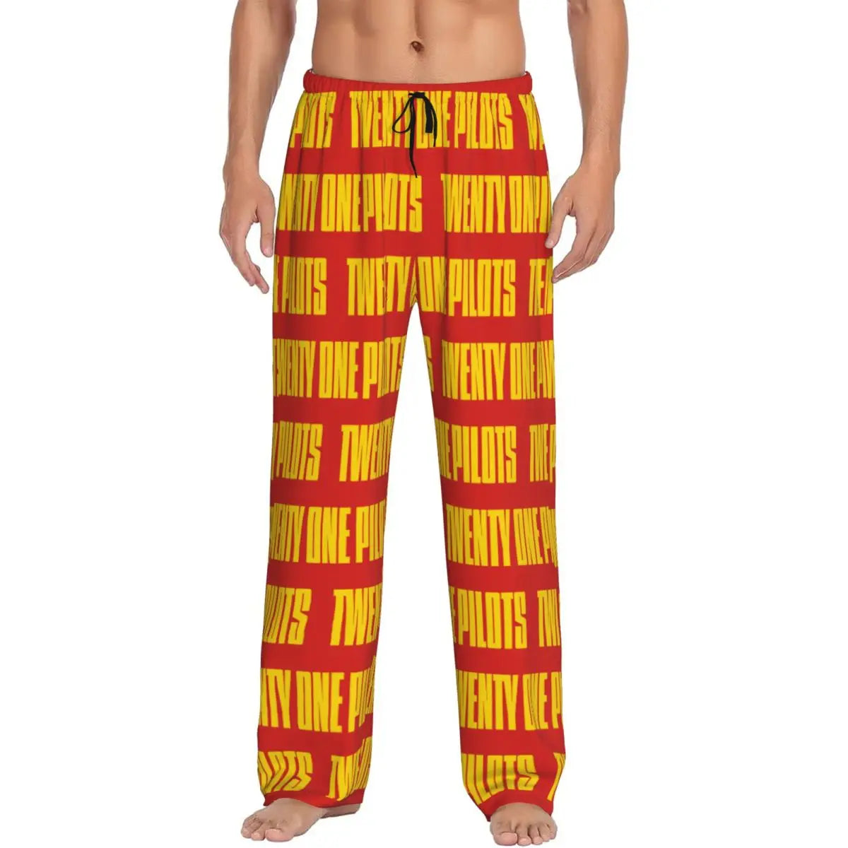 Custom T-Twentys One P-Pilots Rock Logo Hot Pajama Pants Men's Lounge Sleep Stretch Sleepwear Bottoms with Pockets