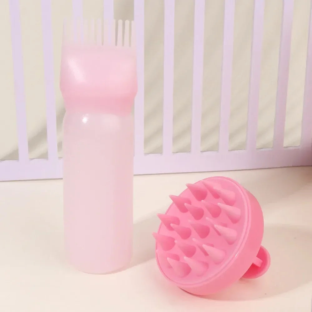 Silicone Shampoo Brush Head Scalp Massage Comb Hair Dye Tint Oil AliExpress