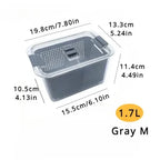 Clear Fresh-Keeper Box – Drain Basket for Veggies & Fruits!