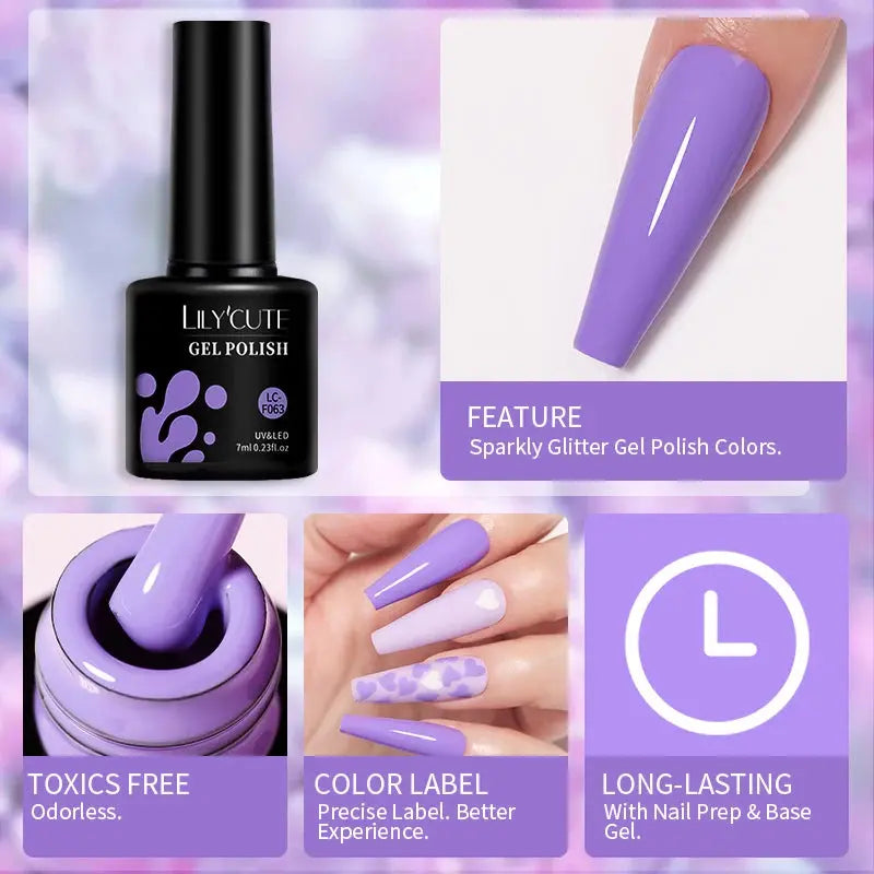 LILYCUTE 129 Colors 7ML Nail Gel Polish Nail Supplies Vernis Semi AliExpress
