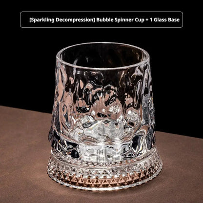 SpinSip™ Whiskey Glass 🥃✨ — Smooth Swirl, Rich Flavor