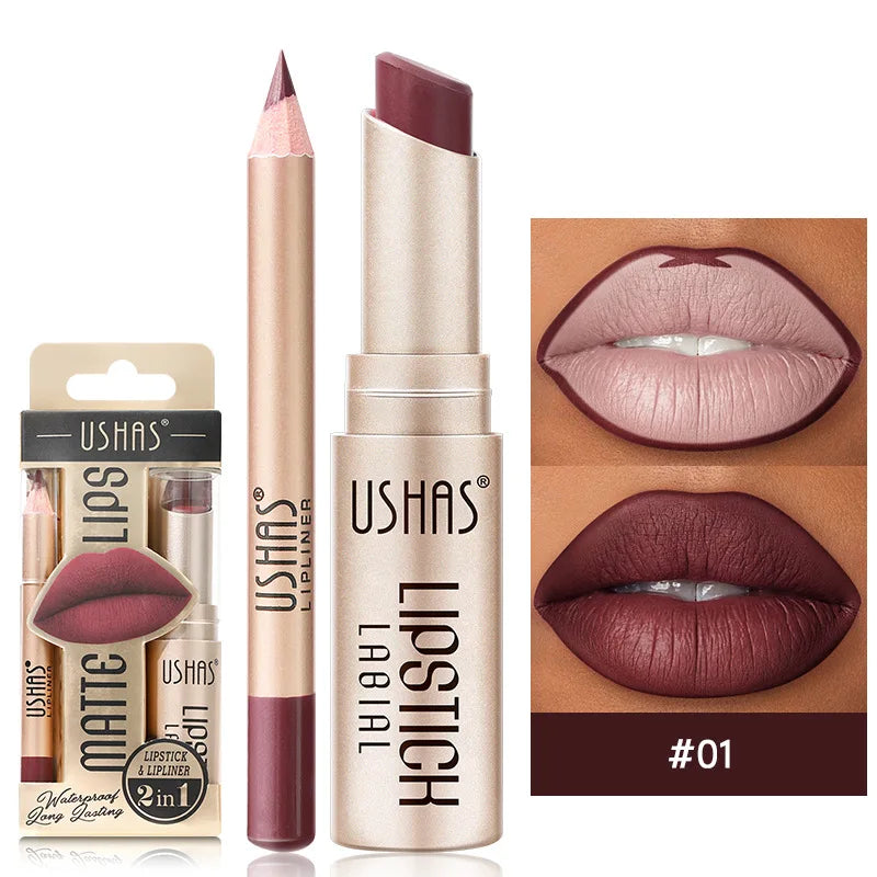 12 Color Lip Liner + LIPSTICK Set Stone's Store