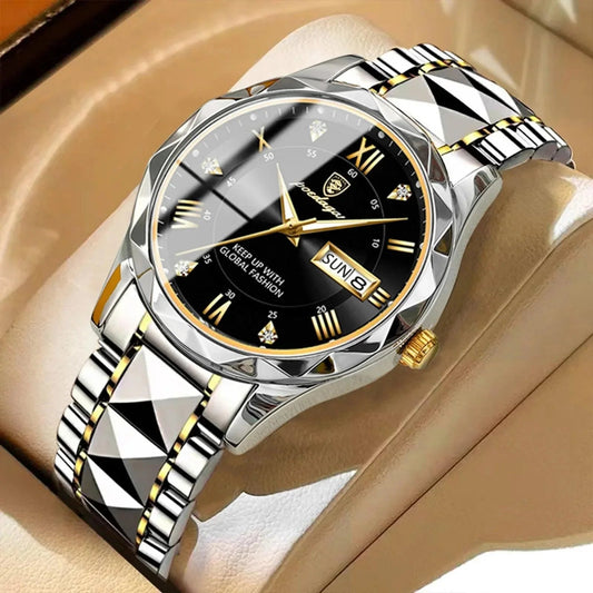 Luxury Business Watch Stylish Waterproof Luminous Timepiece POEDAGAR Official Store