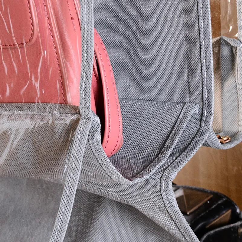 Premium Oxford Cloth Handbag Hanging Organizer - Multi-Compartment Closet Storage Solution for Purses, Bags, & Accessories Longjiama IT Store