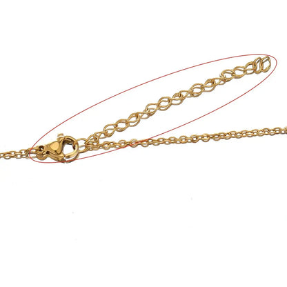 10pcs Gold Stainless Steel Extender Chains with Lobster Clasps for Jewelry Making