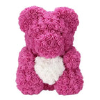 40/25cm Blue Rose Bear Heart Artificial Flower Rose Teddy Bear For