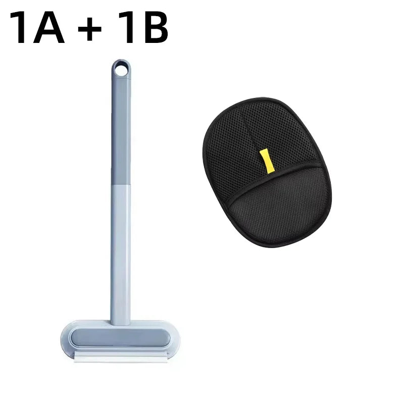 Pet Hair Removal Set Tool Reusable Static Removal Gloves Double-Sided Grooming Gloves Remove Dog Cat Hair Carpets Sofa Cleaner