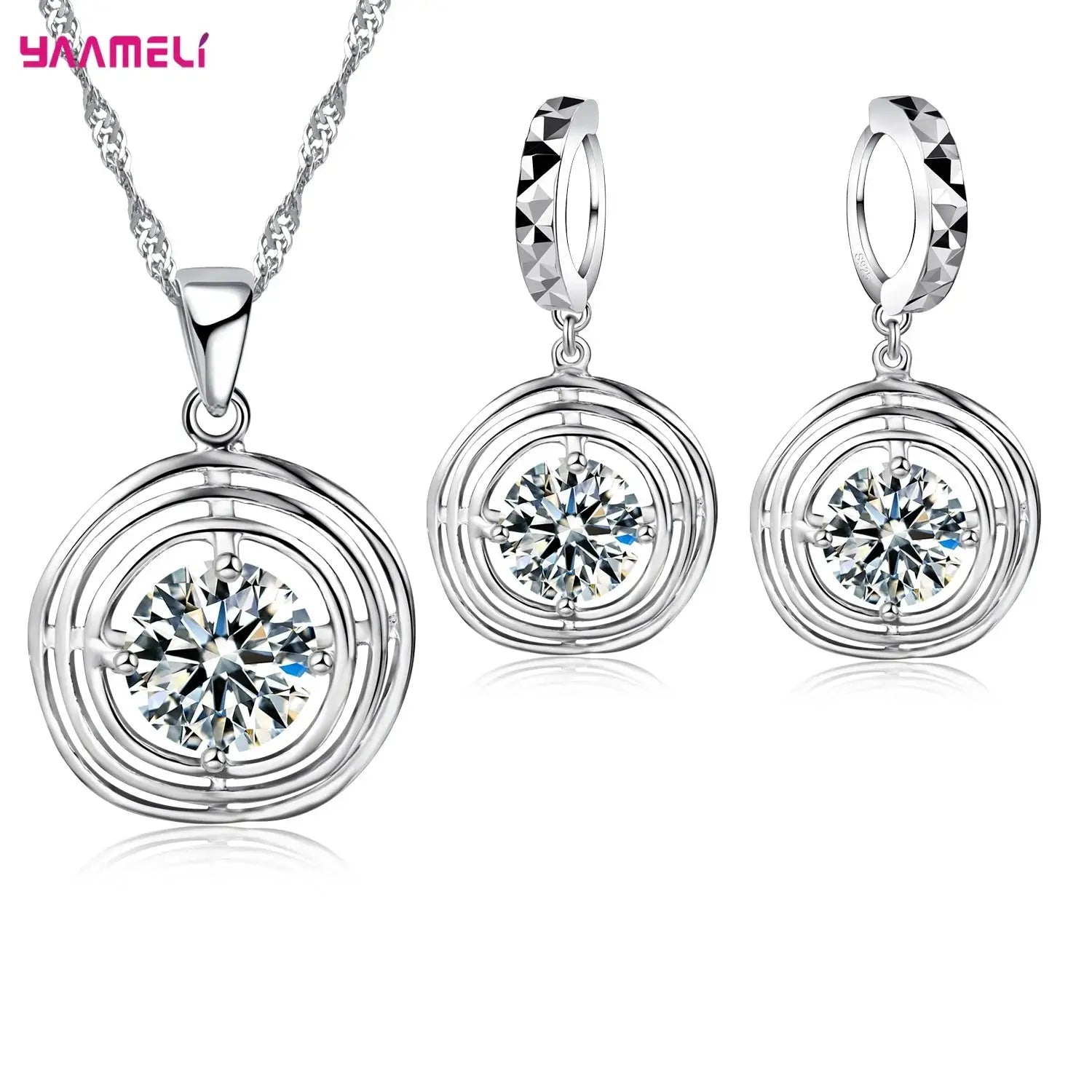.925 Sterling Silver 1/4 Cttw Miracle Set Diamond Floral Cluster 18" Pendant Necklace for Women (I-J Color, I1-I2 Clarity)