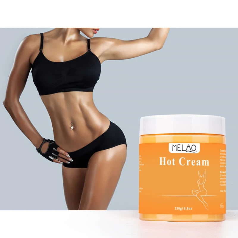 MELAO Hot Cream Massage Gel - Natural and 87% Organic Anti Cellulite