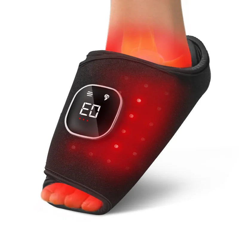 Wrist Ankle Red Light Therapy Massage Belt Wireless 64pcs 660nm&850nm Light Therapy for Plantar Fasciitis&Achilles Tendonitis
