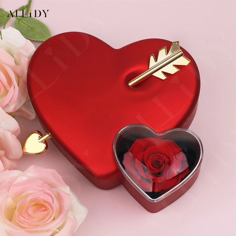 Romantic Heart-Piercing Rose Jewelry Box – A Timeless Valentine’s Keepsake Allidy Jewelry & Watches Store