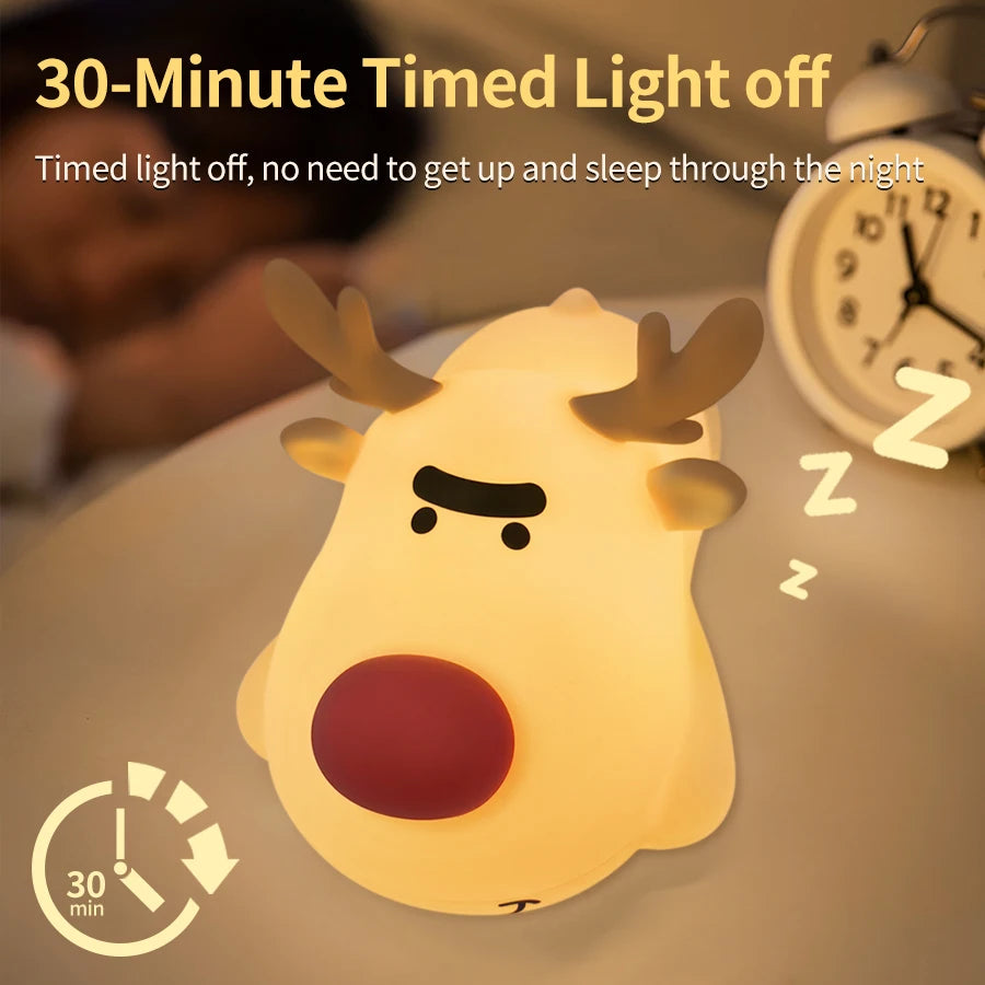 Mushroom Night Light LED Rechargeable USB Table Lamp Desk Room Decoration Baby Nursery Kids Birthday Gift Animal Pumpkin Lantern
