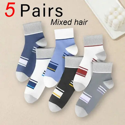 5/10 Pairs Breathable Men Casual Socks Trendy Versatile Autumn Winter