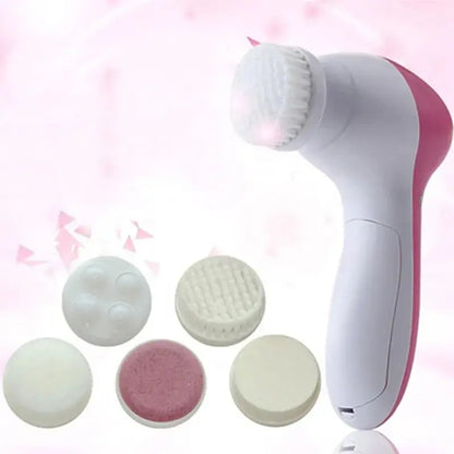 Electric Facial Cleaner 5 IN 1 Face Cleansing Brush Wash Machine Spa