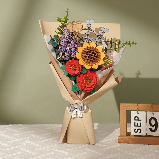 Blossom in 3D: Wooden Puzzle Bouquet Big Save Store