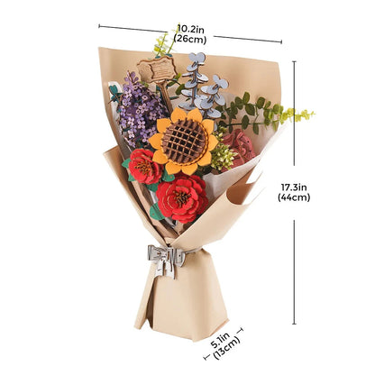 Blossom in 3D: Wooden Puzzle Bouquet Big Save Store