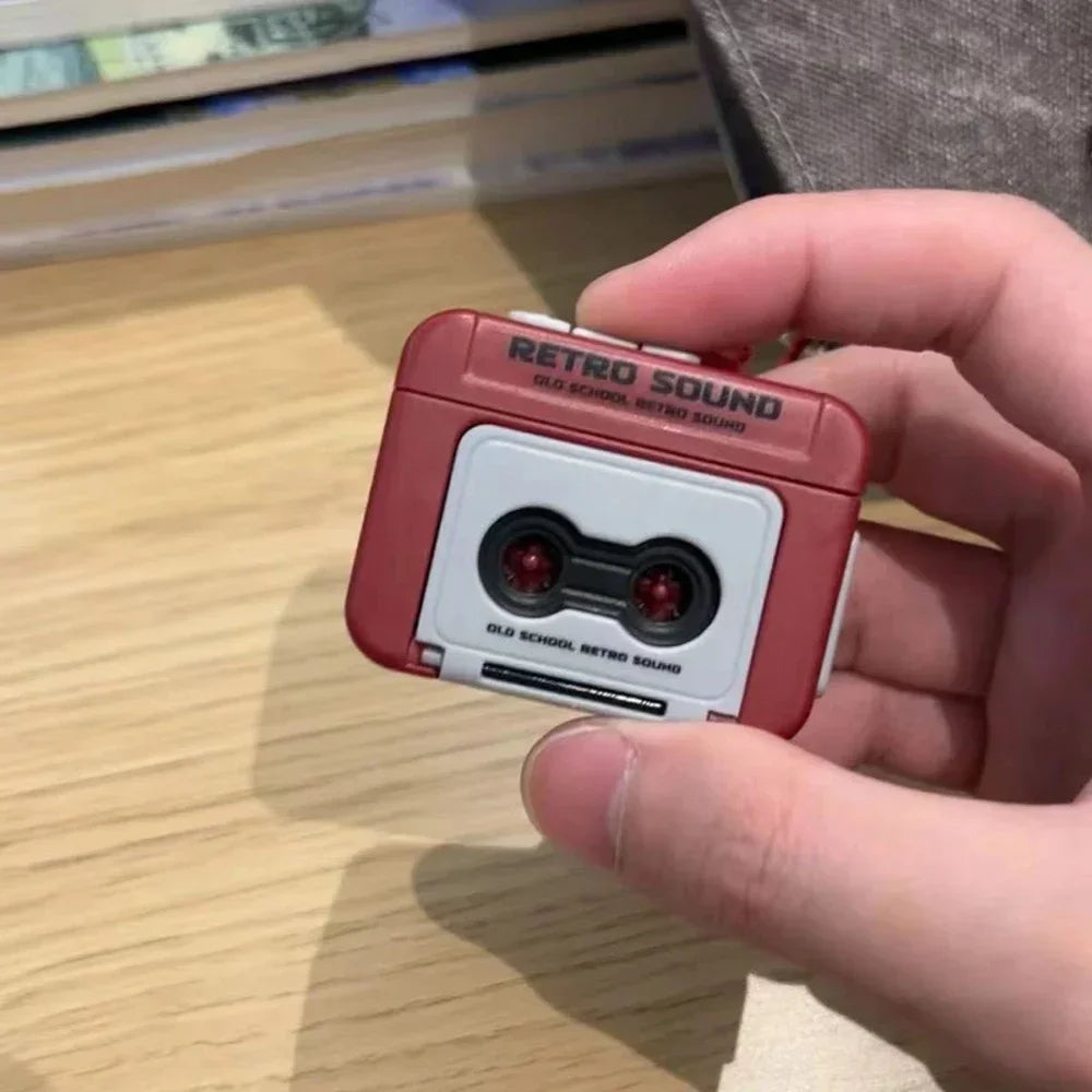 Mini Retro Tape Recorder Keychain – Vintage Vibes on the Go! 74SS0 Home Store Store
