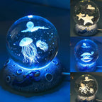 Crystal Ball Night Lights Glowing Sea Jellyfish Astronaut Table Lamp USB Atmosphere Lamp Table Decorations Kid Gifts Night Lamp Shop1103185580 Store