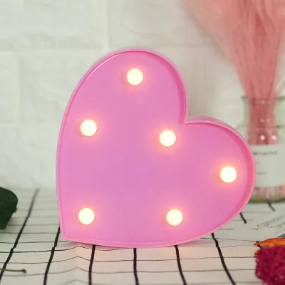 Love Heart LED Lamp Wedding Party Romantic Red Pink Night Light Ornament Birthday Christmas Home Decoration Valentines Day Gift Shop1103809145 Store