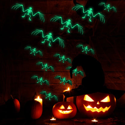Glow-in-the-Dark Bat Stickers – Spooky 3D Wall Decor for Halloween!