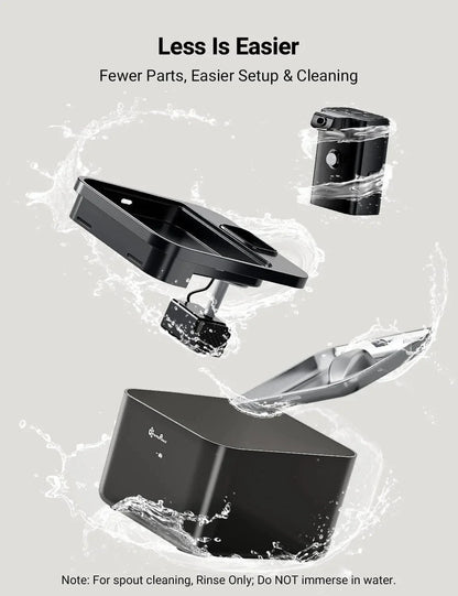 Fontaine eau automatique 2,5L inox – Distributeur sans fil