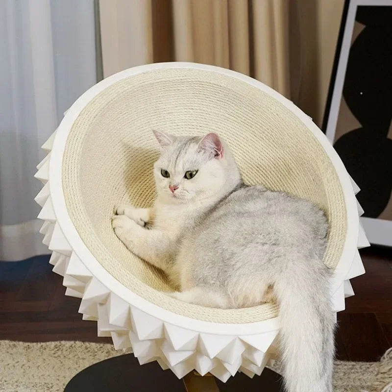 Scratch & Snooze Durian: Stylish Cat Nest with Sisal Fun Bello Pet House Store