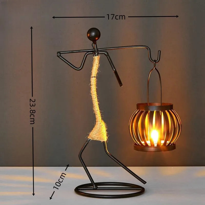 Nordic Metal Candlestick Abstract Character Sculpture Candle Holder Decors Handmade MERRYHOME Merryhome Official Store