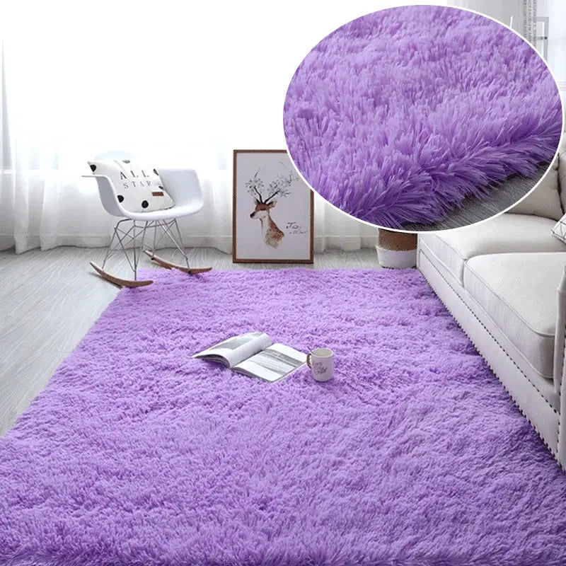 RainbowCloud Plush Rug – Soft, Fluffy & Vibrant! Happier so luckly Store