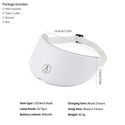 7 Colors LED Facial Mask with Neck Red Light Therapy Mask – Skin Tightening, Lifting & Anti-Aging Stone's Store
