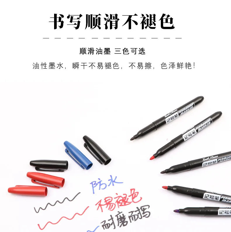 Permanent Marker Pen Manga Drawing Markers Black Blue Red Waterproof Ink Sketch Pens Stationery Art School Supplies Tiptop Co., LTD.