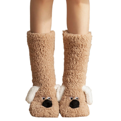 Cute Dog Slipper Socks: Warm, Plush, Non-Slip Women's Winter Socks U-KISS Choice Store