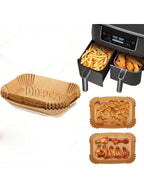 50 Pcs Nonstick Air Fryer Paper Liners Disposable For Clean Mess Free Cooking