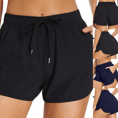 Dive In Style: Women's 5" High-Waisted Swim Shorts