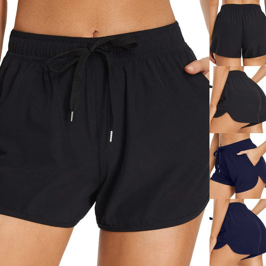 Dive In Style: Women's 5" High-Waisted Swim Shorts