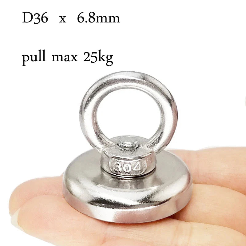 Fishing Magnets, 110lb 242lb 529lb 771lb Pull Force Super Strong Heavy Duty Rare Earth Neodymium Search Magnet For River Fishing Shop1103844153 Store