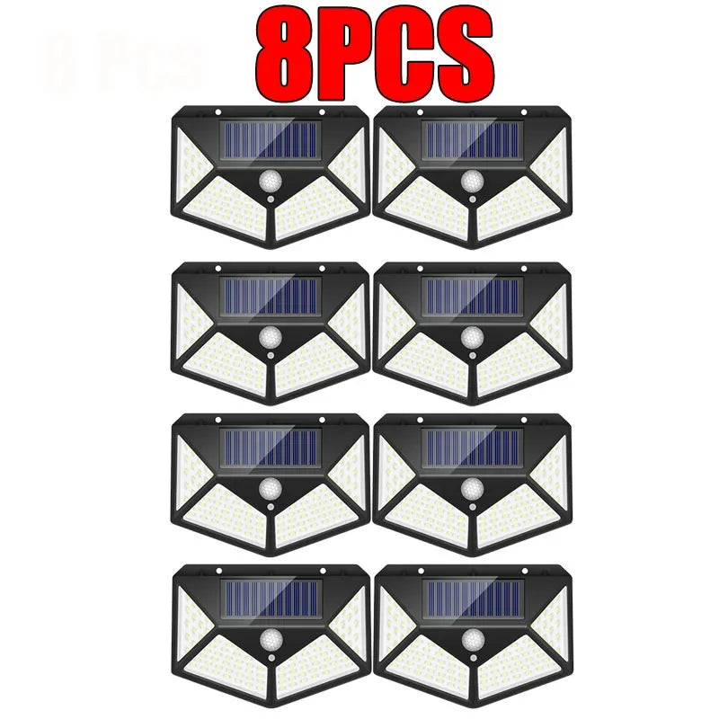 New Upgrade Solar Street Light 12/8/6/4/2/1Pcs Outdoor Solar Wall Lamp PIR Motion Sensor Powered Sunlight for Garden Courtyard