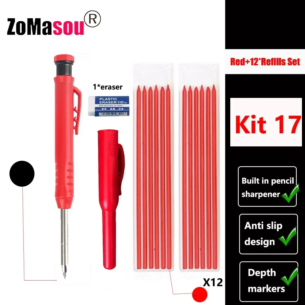 PrecisionMark Carpenter Pencil: Sharp Lines, Every Time! Zomasou Factory Store