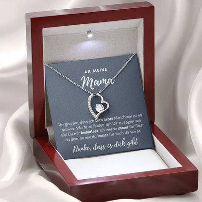 To Mom - No Matter What Happens, - Interlocking Hearts Necklace - From Daughter GiftPalace Store