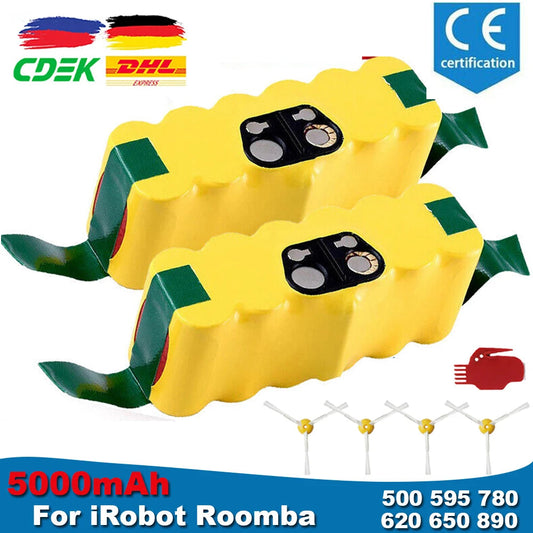 14.4V 5000mAh For iRobot Roomba Battery 500 600 700 800 900 595 620 650 780 890 Battery For Roomba Vacuum Cleaner Battery Battery Burst Store