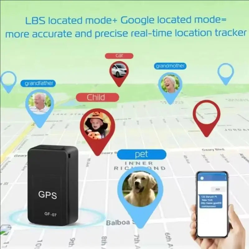 Rastreador GPS inteligente mini _ Localizador de coche magnético antirrobo