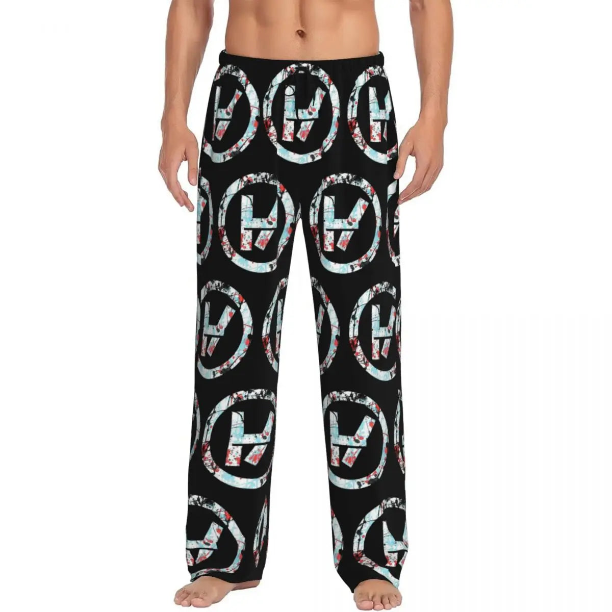 Custom T-Twentys One P-Pilots Rock Logo Hot Pajama Pants Men's Lounge Sleep Stretch Sleepwear Bottoms with Pockets