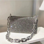 Allover Rhinestone Bucket Bag, Glitter Chain Prom Purse, Women's Mini Crossbody Bag (6.3*3.54) Inch Stone's Store