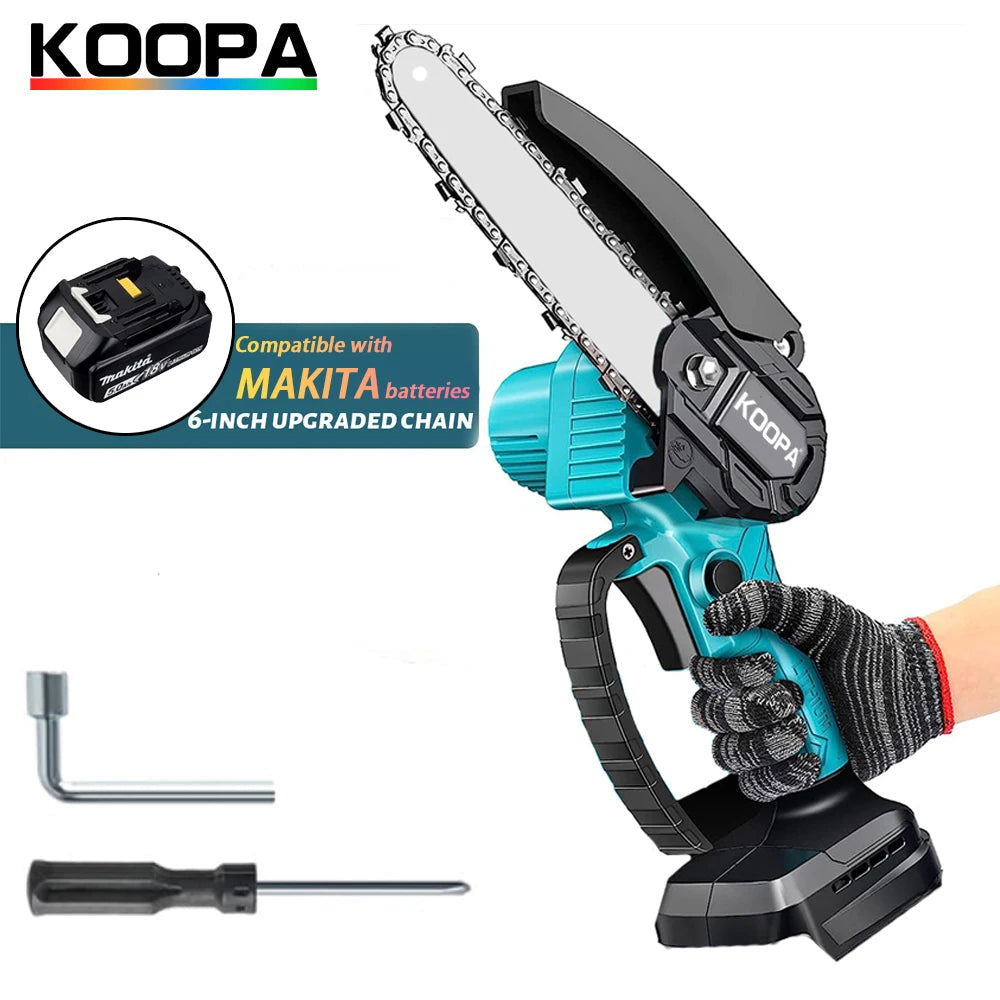 Mini Chainsaw for Makita 18v (No Battery) Woodworking with Small Handheld Electric 6-inch Logging Sawzall Mini Portable Chainsaw KOOPA TOOL Store