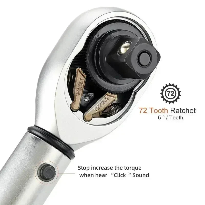 5-60N.m Torque Wrench 3/8 Inch Square Drive Torques Key ±3% High Precision Torque Wrench Professional Bicycle Automotive Tool Stone's Store