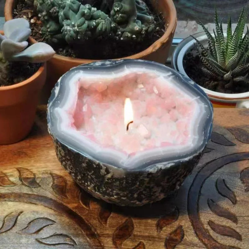 Vela Curativa de Cristal AuraGlow™ 🔮✨