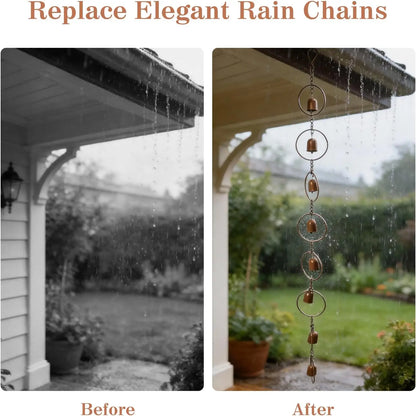 LotusFlow Rain Chain Chinese Temple Inspired Serenity